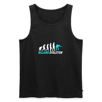 Billard Evolution Design / Geschenkidee - Männer Premium Bio Tank Top - Schwarz - Vorne - AI Model Male 178 light (178cm)
