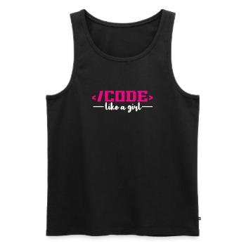 Codierung Programmierung Informatik - Männer Premium Bio Tank Top - Schwarz - Vorne - AI Model Male 178 light (178cm)