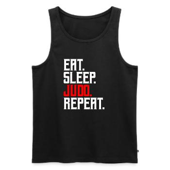 Judo - Männer Premium Bio Tank Top - Schwarz - Vorne - Michal (187cm)