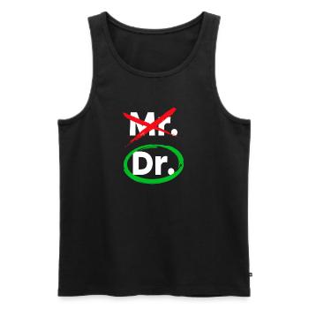 Doktor Arzt Facharzt Statement Notarzt Statement - Männer Premium Bio Tank Top - Schwarz - Vorne - AI Model Male 178 light (178cm)