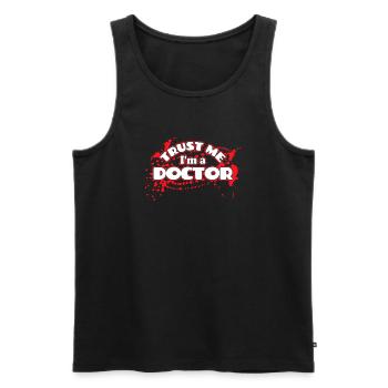 Médecin médecin assistant médecin spécialiste docteur drôle - Débardeur bio Premium Homme - noir - Devant - AI Model Male 178 light (178cm)