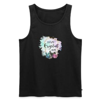 Kristall Crystal Lady Heilpraktikerin Geschenk - Männer Premium Bio Tank Top - Schwarz - Vorne - AI Model Male 178 light (178cm)