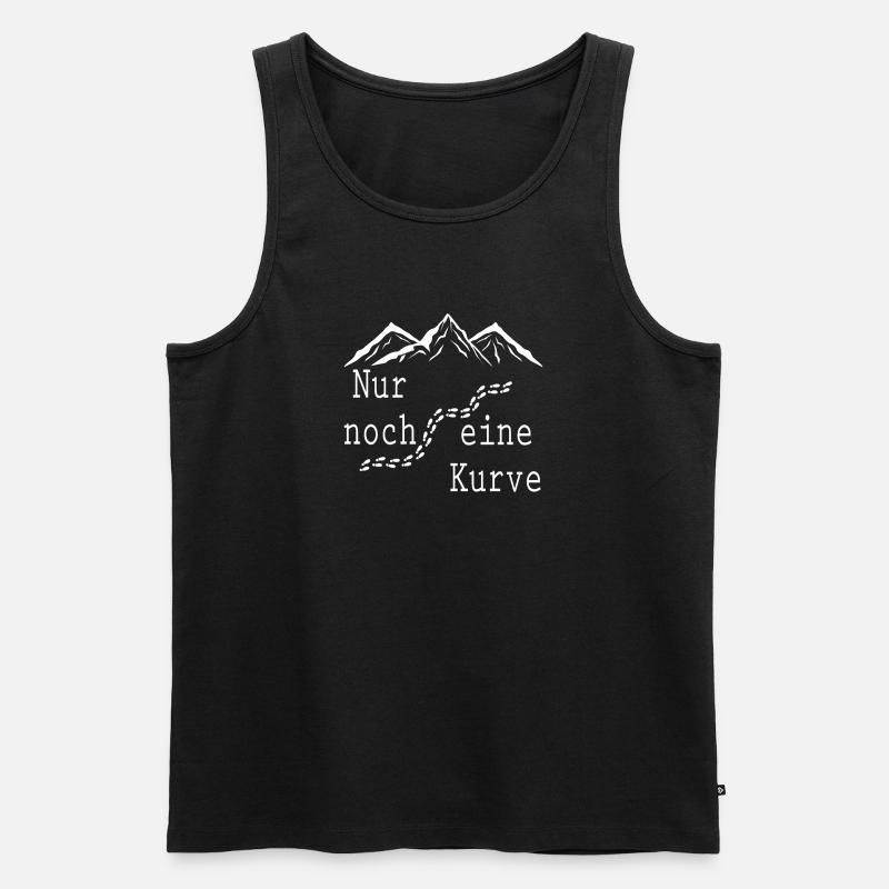 Nur noch eine Kurve - Männer Premium Bio Tank Top - Schwarz
