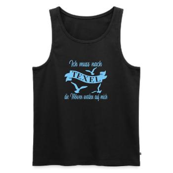 Texel Insel Urlaub - Männer Premium Bio Tank Top - Schwarz - Vorne - AI Model Male 178 light (178cm)