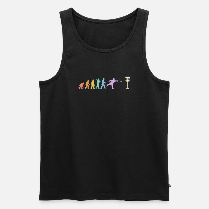 Discgolf Evolution Disc Golf Discgolfer - Débardeur bio Premium Homme - noir