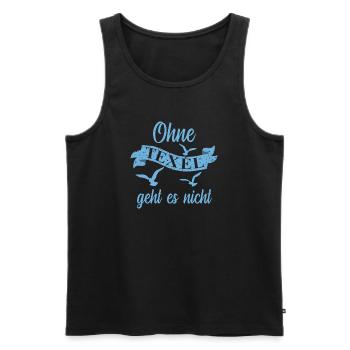 Texel Insel Urlaub - Männer Premium Bio Tank Top - Schwarz - Vorne - AI Model Male 178 light (178cm)