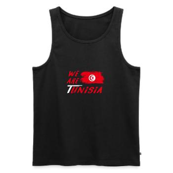 We are Tunisia design / gift idea - Men's Premium Organic Tank Top - black - Front - AI Model Male 178 light (178cm)