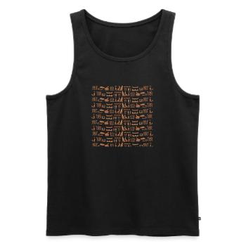altes ägypten, Hieroglyphenmuster, geschenkidee - Männer Premium Bio Tank Top - Schwarz - Vorne - Michal (187cm)