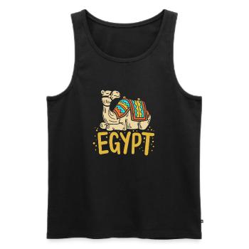 Égypte Chameau égyptien - Débardeur bio Premium Homme - noir - Devant - Michal (187cm)