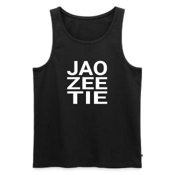 JAOZEETIE - Männer Premium Bio Tank Top - Schwarz - Vorne - AI Model Male 178 light (178cm)