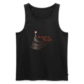 Joyeux Noël Dots Étincelants - Débardeur bio Premium Homme - noir - Devant - Michal (187cm)