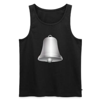 grande cloche d'église ou cloches argentées - Débardeur bio Premium Homme - noir - Devant - AI Model Male 178 light (178cm)