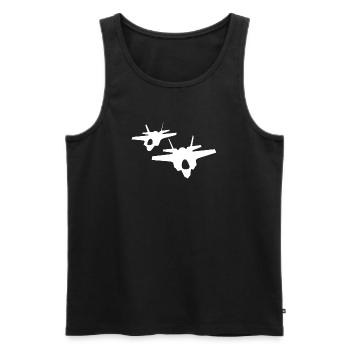 F-35 Lightning II | F 35 | F35 | avion de combat - Débardeur bio Premium Homme - noir - Devant - AI Model Male 178 light (178cm)