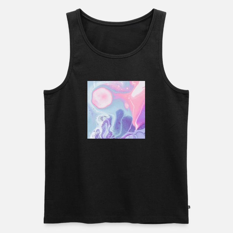 buntes Texturdesign des Mauspads - Männer Premium Bio Tank Top - Schwarz