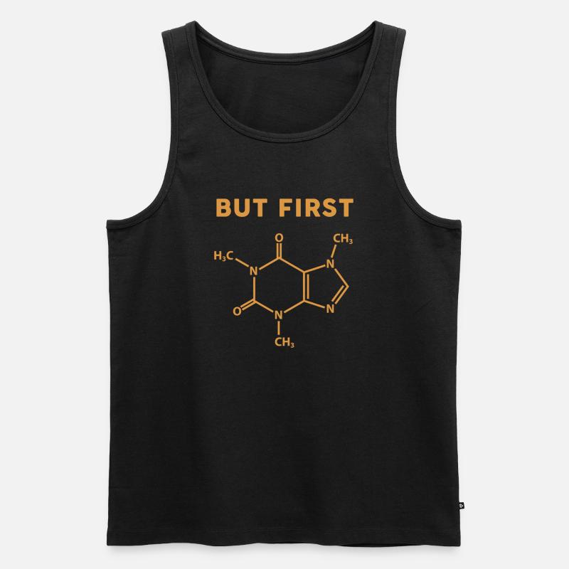 But First Coffee Molecule - Men's Premium Organic Tank Top - black
