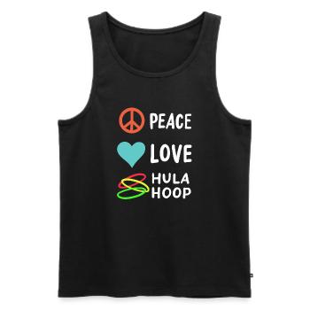 Hulahoop - Männer Premium Bio Tank Top - Schwarz - Vorne - Michal (187cm)
