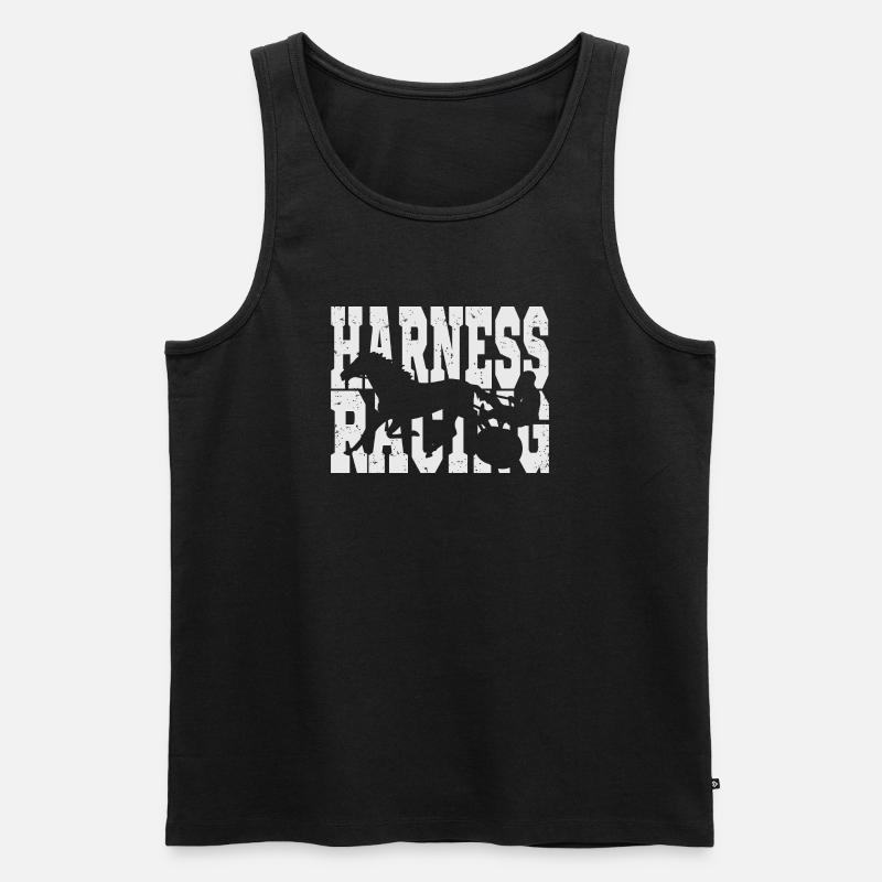 Traber Trabrennen Design - Männer Premium Bio Tank Top - Schwarz