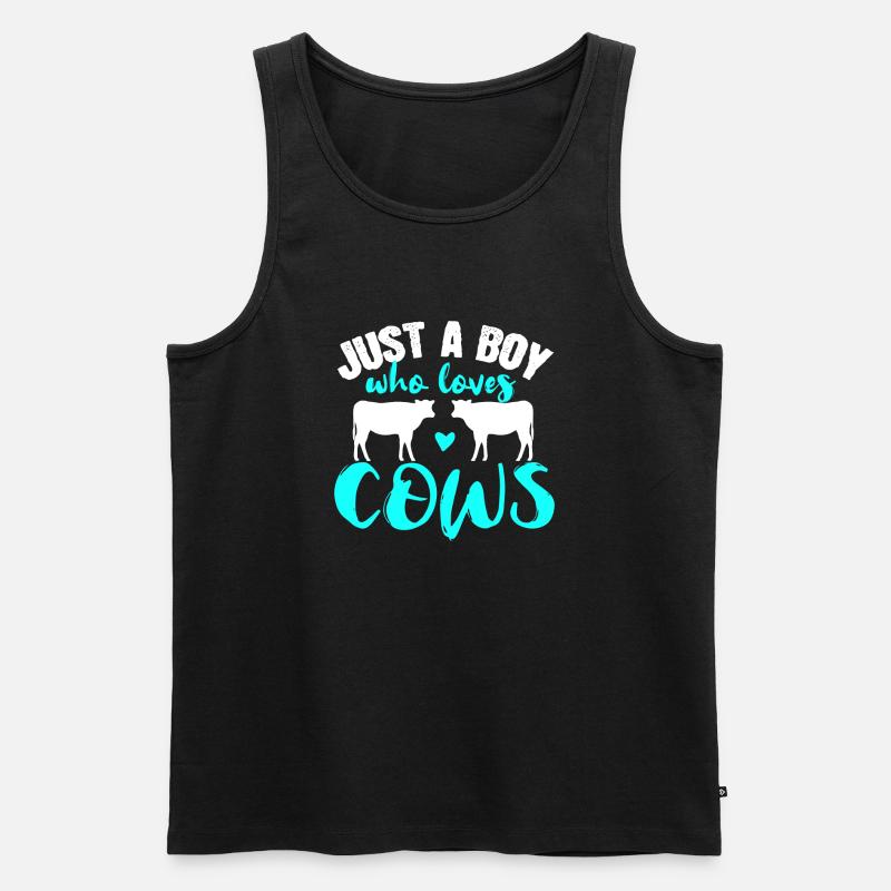 Kuh Kühe - Männer Premium Bio Tank Top - Schwarz