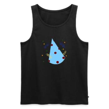 Geburtstagshütchen, kindergeburtstag - Männer Premium Bio Tank Top - Schwarz - Vorne - AI Model Male 178 light (178cm)