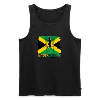 Underground Jamaica Flag Sprint - Men's Premium Organic Tank Top - black - Front - Michal (187cm)