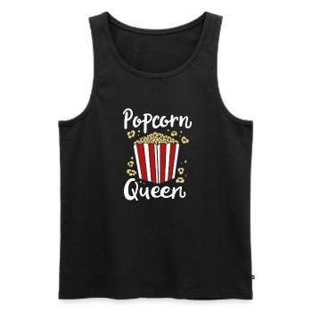 Popcorn - Men's Premium Organic Tank Top - black - Front - Michal (187cm)