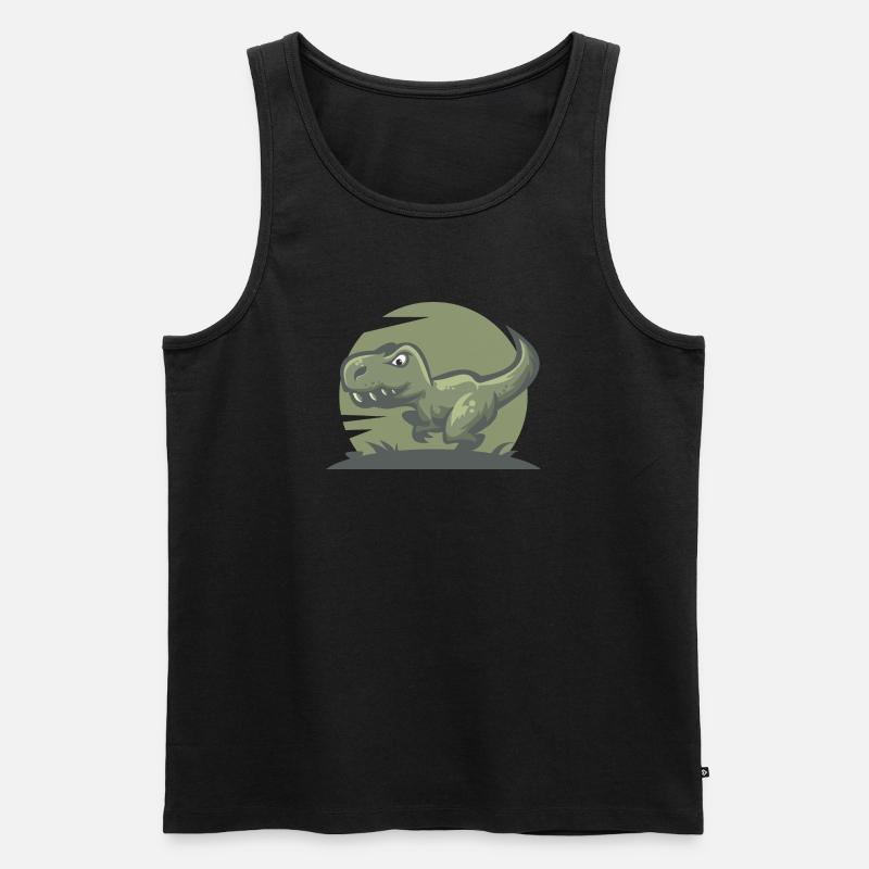 Dinosaurier T-Rex - Männer Premium Bio Tank Top - Schwarz