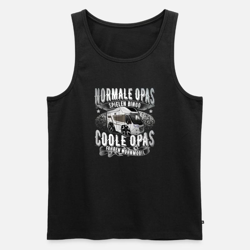 Camping Campen Opa - Männer Premium Bio Tank Top - Schwarz