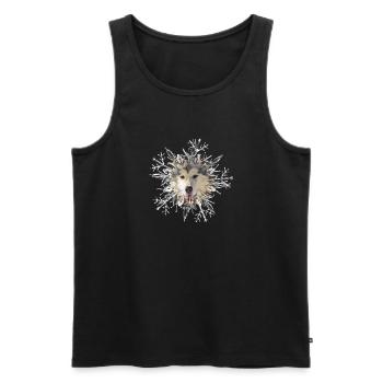 Malamute Kristall - Männer Premium Bio Tank Top - Schwarz - Vorne - AI Model Male 178 light (178cm)