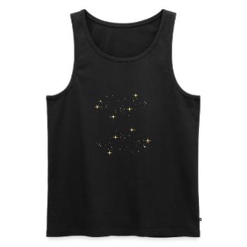 Étoiles étoiles étoiles étoiles - Débardeur bio Premium Homme - noir - Devant - Michal (187cm)
