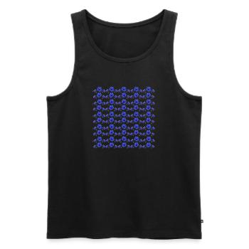 Cornflower Pattern, Gift Woman - Men's Premium Organic Tank Top - black - Front - AI Model Male 178 light (178cm)