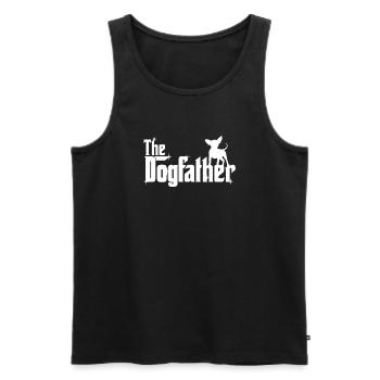 Funny The Dog Father t-shirt - Men's Premium Organic Tank Top - black - Front - AI Model Male 178 light (178cm)