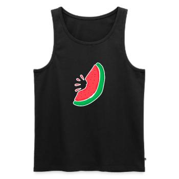 Karibik Insel Wassermelone Urlaub Ferien Sommer - Männer Premium Bio Tank Top - Schwarz - Vorne - Michal (187cm)