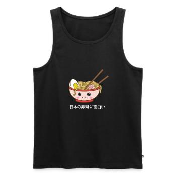 Kawaii Ramen Lächeln - Männer Premium Bio Tank Top - Schwarz - Vorne - Michal (187cm)