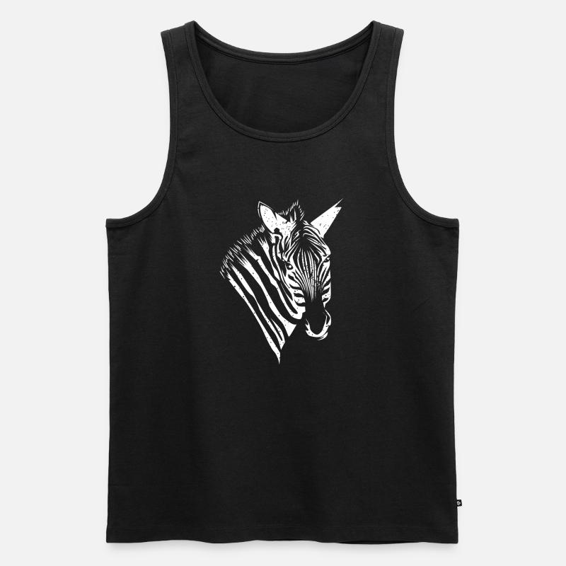 Zebra - Männer Premium Bio Tank Top - Schwarz