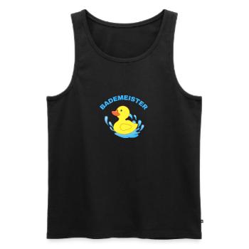 Bademeister - Männer Premium Bio Tank Top - Schwarz - Vorne - Michal (187cm)