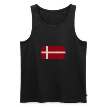 Danemark - Débardeur bio Premium Homme - noir - Devant - AI Model Male 178 light (178cm)