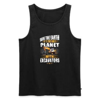 Baggerfahrer Baggerführer - Männer Premium Bio Tank Top - Schwarz - Vorne - AI Model Male 178 light (178cm)