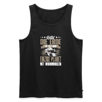 Campen Camping Wohnmobil Lustig - Männer Premium Bio Tank Top - Schwarz - Vorne - Michal (187cm)