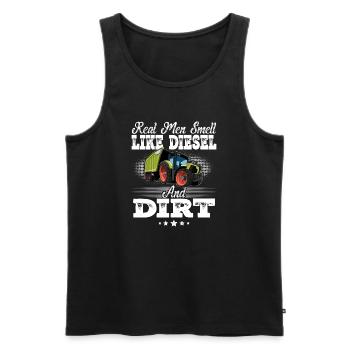 Tractor funny saying - Men's Premium Organic Tank Top - black - Front - Michal (187cm)