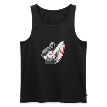 Knights Templar Knight Middle Ages - Men's Premium Organic Tank Top - black - Front - Michal (187cm)
