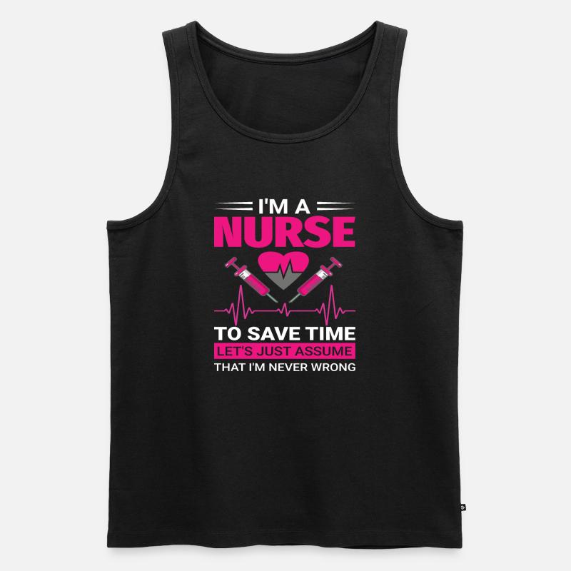Krankenschwester - Männer Premium Bio Tank Top - Schwarz