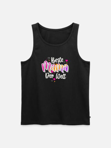 Beste Mama Der Welt - Männer Premium Bio Tank Top - Schwarz