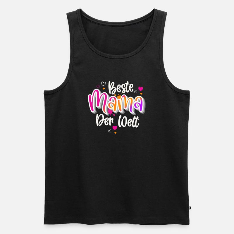Beste Mama Der Welt - Männer Premium Bio Tank Top - Schwarz