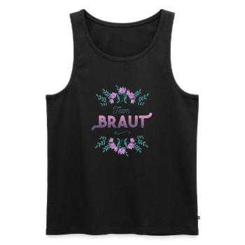 Team Braut mit Blumen Dekor - Männer Premium Bio Tank Top - Schwarz - Vorne - Michal (187cm)