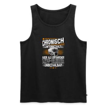 Lkw Fahrer - Männer Premium Bio Tank Top - Schwarz - Vorne - Michal (187cm)