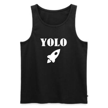 Yolo - Männer Premium Bio Tank Top - Schwarz - Vorne - Michal (187cm)