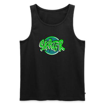 Skater - Männer Premium Bio Tank Top - Schwarz - Vorne - Michal (187cm)