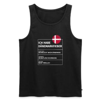 Ich habe Dänemarkfieber Spruch Danmark - Männer Premium Bio Tank Top - Schwarz - Vorne - Michal (187cm)