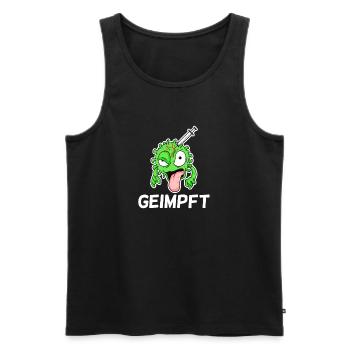 Geimpft - Männer Premium Bio Tank Top - Schwarz - Vorne - Michal (187cm)
