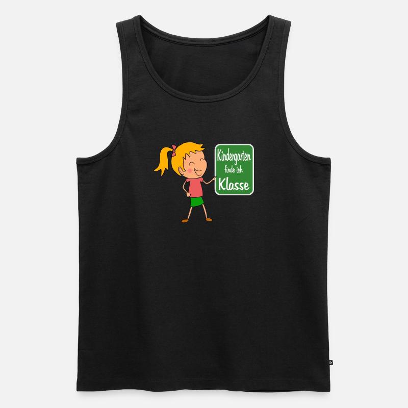 Kindergarten - Männer Premium Bio Tank Top - Schwarz